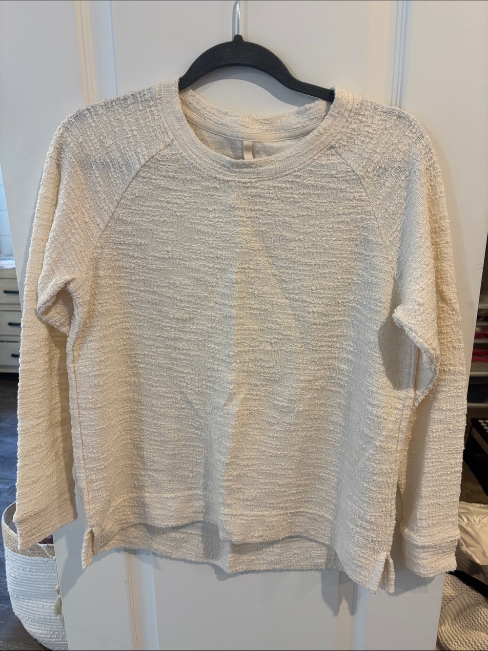 Everyday Cream Crew Neck Textured Sweater